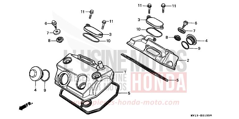 CYLINDER HEAD COVER for Africa Twin 750 SPACE BLUE (PB136I) from 1992